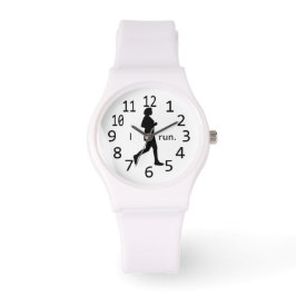 Weibliche Runner Black Silhouette Ich führe Uhren 