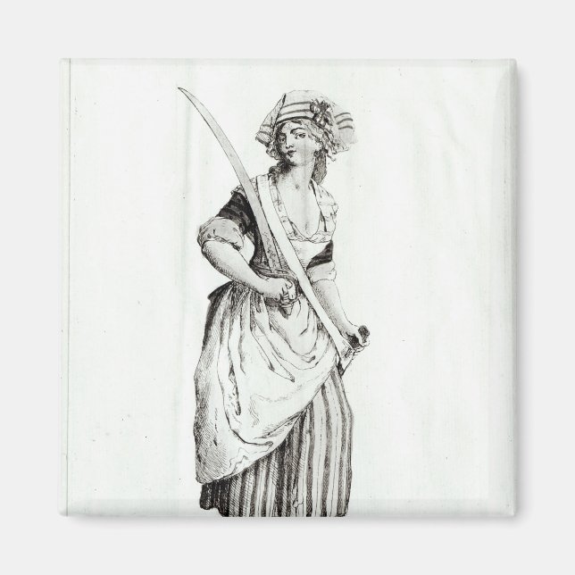 Weibliche Sans-Culotte, 1792 Magnet (Vorne)