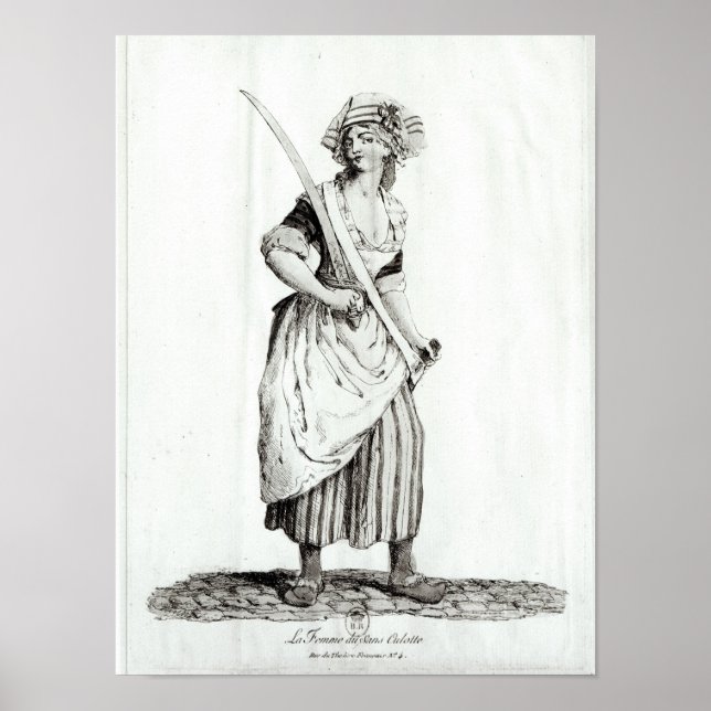 Weibliche Sans-Culotte, 1792 Poster (Vorne)