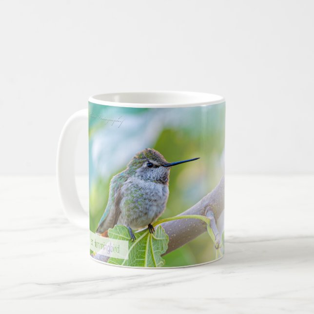 Weibliche Schwänze Hummingbird Psalm 70:4 KJV Kaffeetasse (Vorderseite Links)