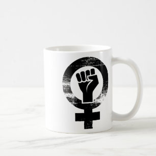 Weibliche schwarze Hand Symbol Resist Fist Femi Kaffeetasse