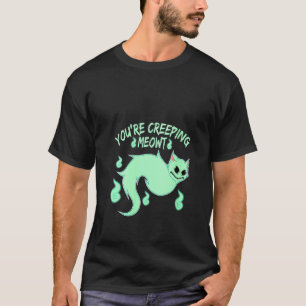 Weibliche schwarze Katzen, die mich aus dem Meowy T-Shirt