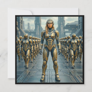 Weibliche Sci-Fi-Figur Nr. 1 Karte