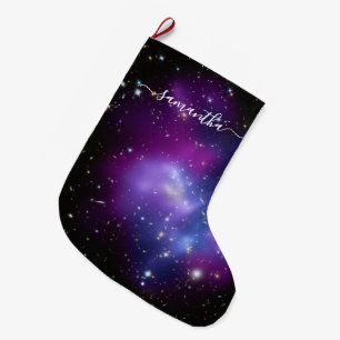 Weibliche Signatur Name Lila Himmlisch Großer Weihnachtsstrumpf