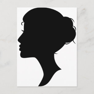 Weibliche Silhouette Postkarte
