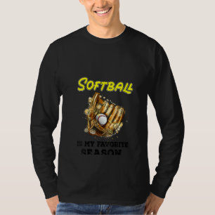 Weibliche Softball ist meine Lieblingssaison Vinta T-Shirt