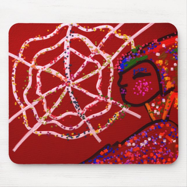 Weibliche Spinne Pharao  Mousepad (Vorne)