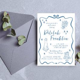 Weibliche Stimmen | Hand Drawn Doodle | Brautparty Einladung