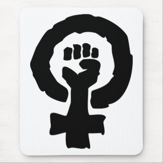 Weibliche Symbolsolidaritätshand Mousepad