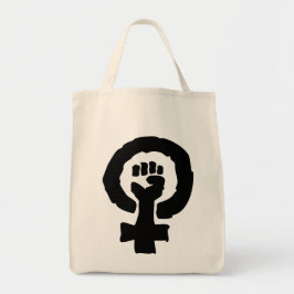 Weibliche Symbolsolidaritätshandgroße Stofftasche Tragetasche