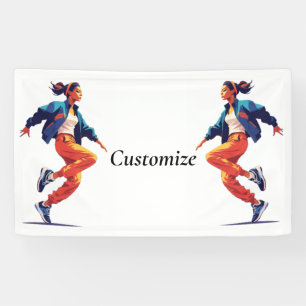 Weibliche Tänzerin Hip Hop Thunder_Cove Banner