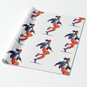 Weibliche Tänzerin Hip Hop Thunder_Cove Geschenkpapier