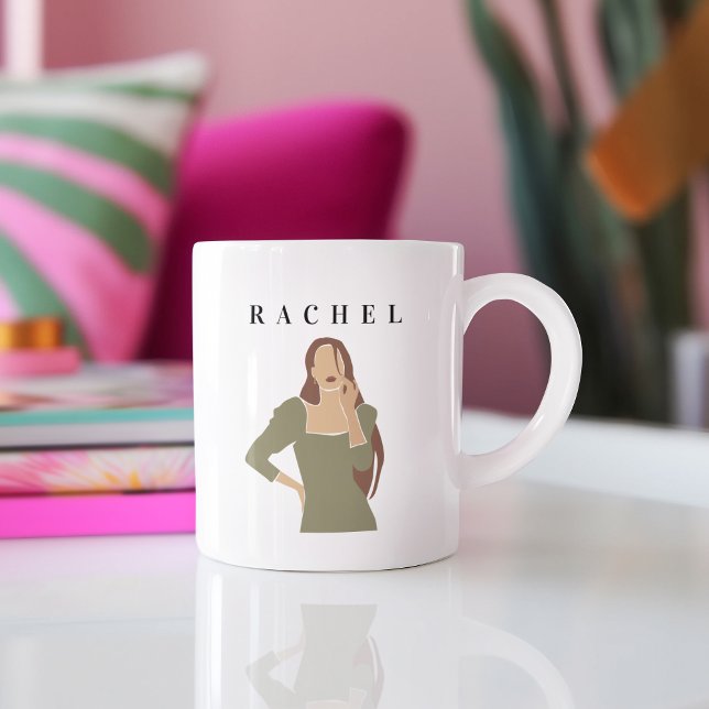 Weibliche Tasse Moderne Minimalistische Tasse (Feminine Mug Modern Minimalist Mug)