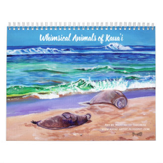 Weibliche Tiere des Kauai Hawaii-Kalenders Kalender