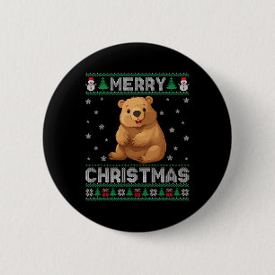 Weibliche Tiere Frauen Kinder Ugly Weihnachten Sch Button