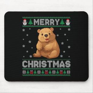 Weibliche Tiere Frauen Kinder Ugly Weihnachten Sch Mousepad