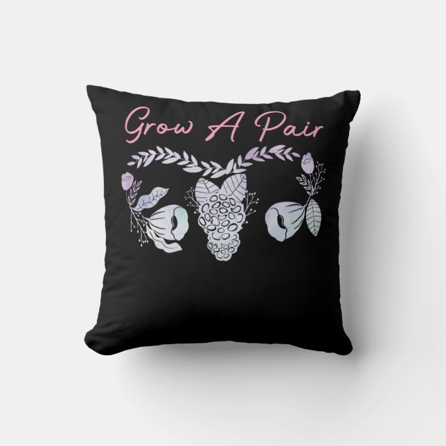 Weibliche Uterus wachsen eine paare Blume Ovarialf Kissen (Vorderseite)