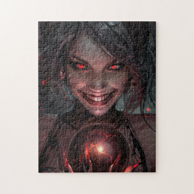 Weibliche Vampire Lächeln mit Orb (Vertikal)