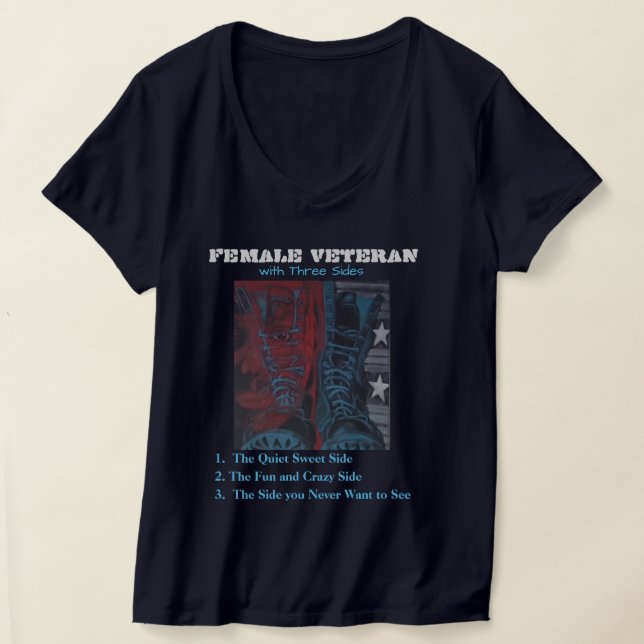 Weibliche Veteran T-Shirt (Ablage )