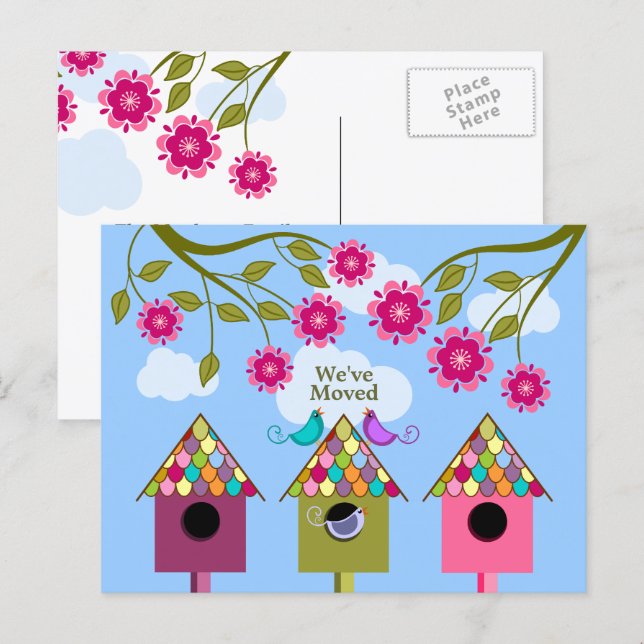 Weibliche Vögel Ankündigungspostkarte (Vorne/Hinten)