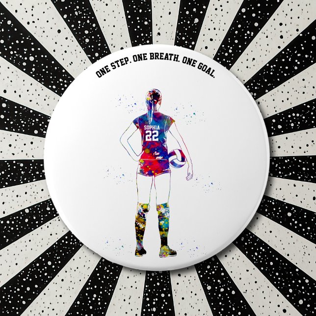 weibliche Volleyballspielerin Button (Von Creator hochgeladen)