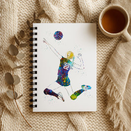 weibliche Volleyballspielerin Notizbuch