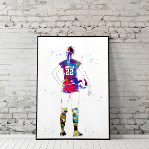 weibliche Volleyballspielerin Poster
