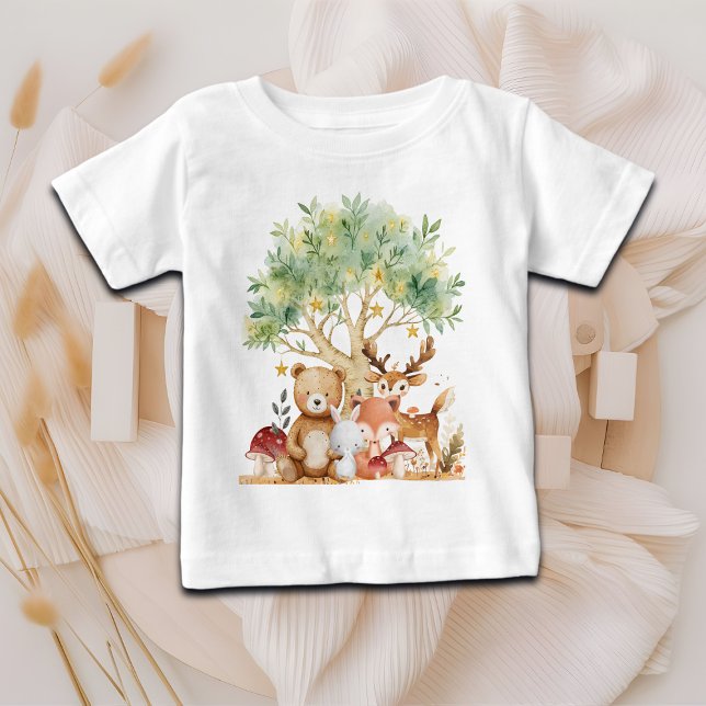 Weibliche Waldtiere Baby T-shirt (Von Creator hochgeladen)