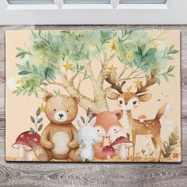 Weibliche Waldtiere Fußmatte