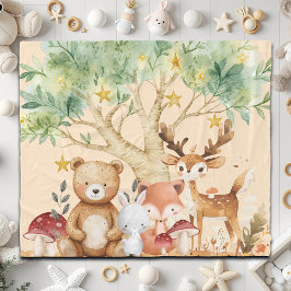 Weibliche Waldtiere Kinder Fleecedecke