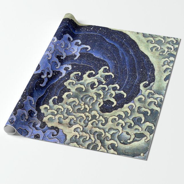 Weibliche Wave Japanisch Vintag Katsushika Hokusai Geschenkpapier (Ungerollt)