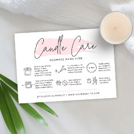 Weibliche Weiblichkeit der Candle Care Card Sicher Visitenkarte