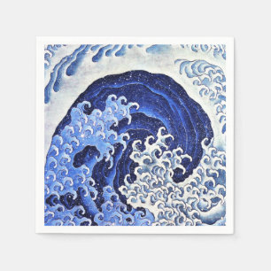 Weibliche Welle durch Hokusai Serviette