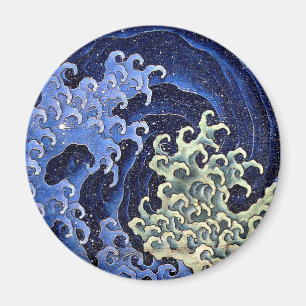 Weibliche Welle Japanischer Vintage Katsushika Hok Magnet