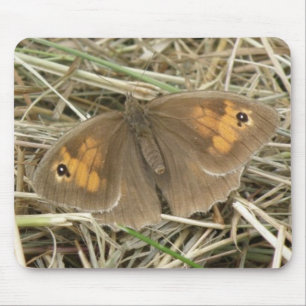 Weibliche Wiesenbraun-Schmetterlingsmousepad Mousepad