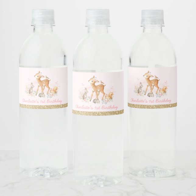 Weibliche Woodland Blush Gold Floral Geburtstagspa (Flaschen)