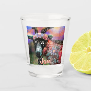 Weibliche Ziegenfarm Personalisiert Schnapsglas