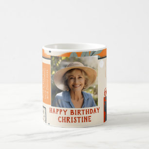 Weiblicher 60. Geburtstag Moderne Farben Foto Tass Kaffeetasse