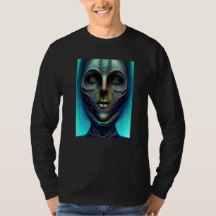 Weiblicher Alien-Cyborg-Besucher von einer organis T-Shirt