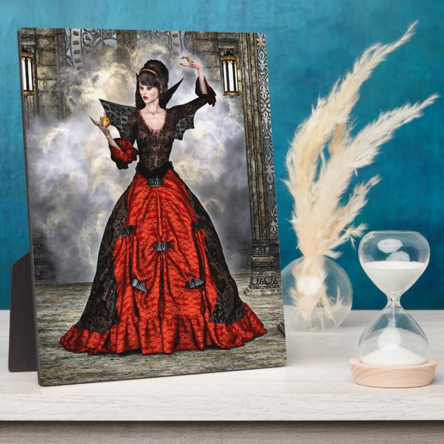 Weiblicher Assistent Fotoplatte (Seite)