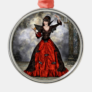 Weiblicher Assistent Silbernes Ornament