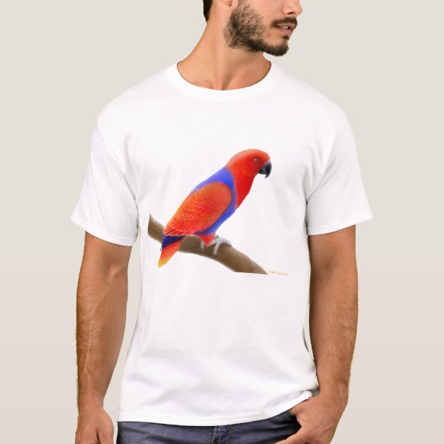Weiblicher Eclectus Papageien-T - Shirt (Vorderseite)
