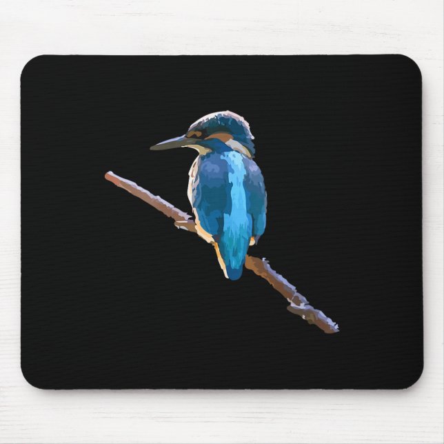 Weiblicher Eisvogel auf einem Ast Mousepad (Vorne)