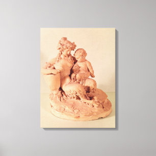 Weiblicher Faun mit ihrem Kind Leinwanddruck