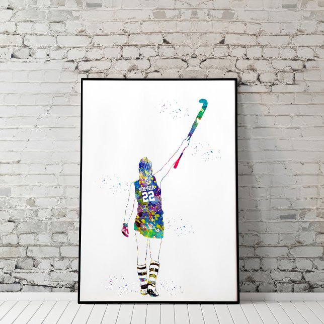 weiblicher Feldhockeyspieler Poster (Von Creator hochgeladen)