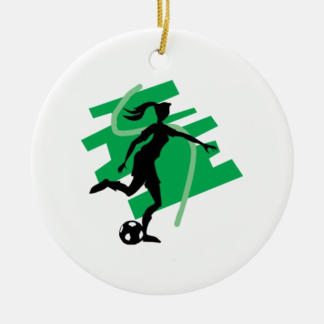 Weiblicher Fußball Keramikornament (Vorne)