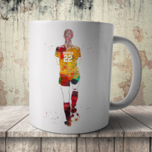 weiblicher Fußballspieler  Kaffeetasse