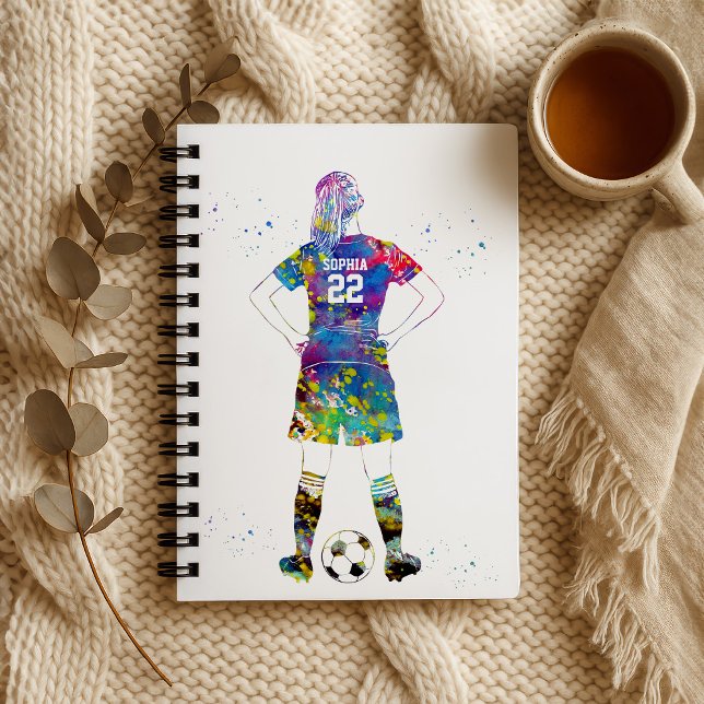 weiblicher Fußballspieler  Notizbuch (Von Creator hochgeladen)