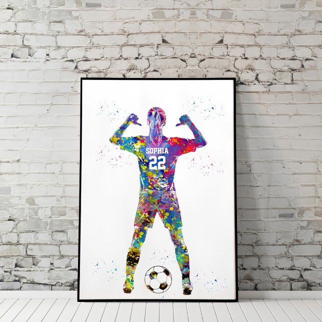 weiblicher Fußballspieler Poster (Von Creator hochgeladen)