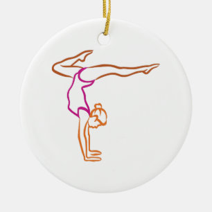 Weiblicher Gymnast Keramik Ornament